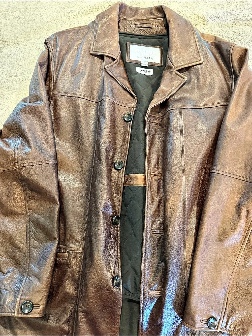 Wilson Leather Jacket Brown Large